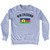 New Caledonia Country Flag Heritage Adult Tri-Blend Sweatshirt - Heather Grey