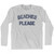 Beaches Please Adult Cotton Long Sleeve T-shirt - Grey Heather