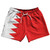 Bahrain Country Flag 5" Swim Shorts Made in USA - Red White