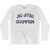 Jiu Jitsu Champion Adult Cotton Long Sleeve T-shirt - White