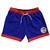 Belize Country Flag 5" Swim Shorts Made in USA - Red Blue