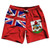 Bermuda Country Flag 7.5" Swim Shorts Made in USA - Red Green