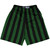 Hunter Green & Black Vertical Stripe Lacrosse Shorts Made In USA by Tribe Lacrosse