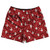 Santa Claus Rugby Gym Short 5 Inch Inseam With Pockets Made In USA - Red