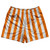 Tennessee Orange & White Vertical Stripes Rugby Gym Short 5 Inch Inseam With Pockets Made In USA - Tennessee Orange & White