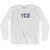 Yes Adult Cotton Long Sleeve T-shirt by Ultras