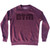 Butte Airport BTM Adult Tri-Blend Sweatshirt - Cranberry