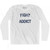 Fight Addict Adult Cotton Long Sleeve T-shirt - White