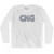 Chongqing CKG Airport Adult Cotton Long Sleeve T-shirt - White