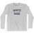 White Rage Adult Cotton Long Sleeve T-Shirt by Ultras