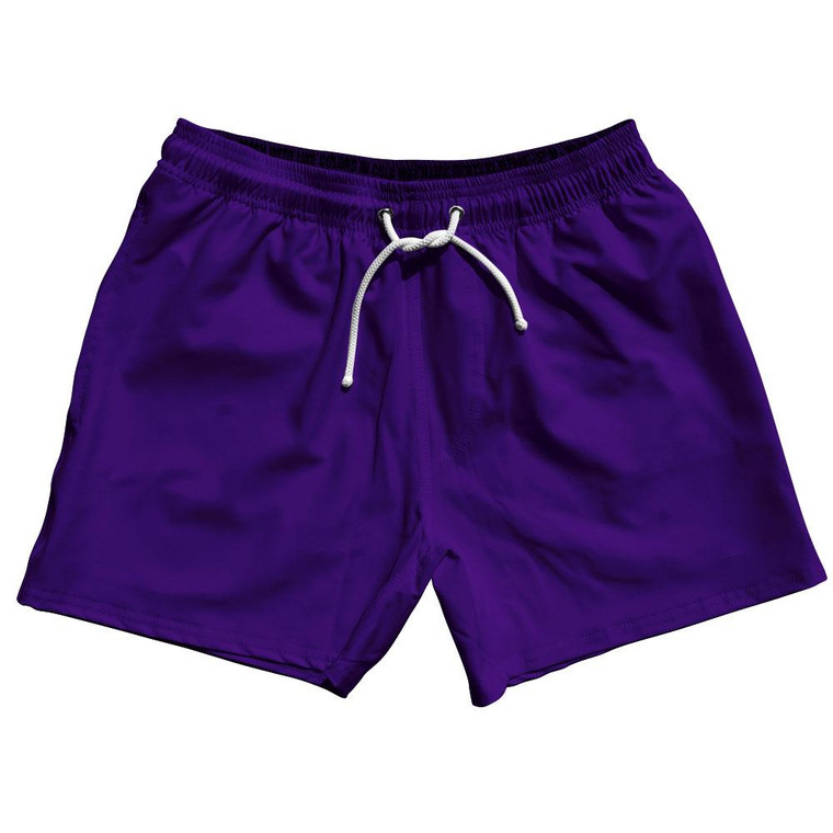 Purple Violet Laker Blank 5" Swim Shorts Made in USA by Ultras