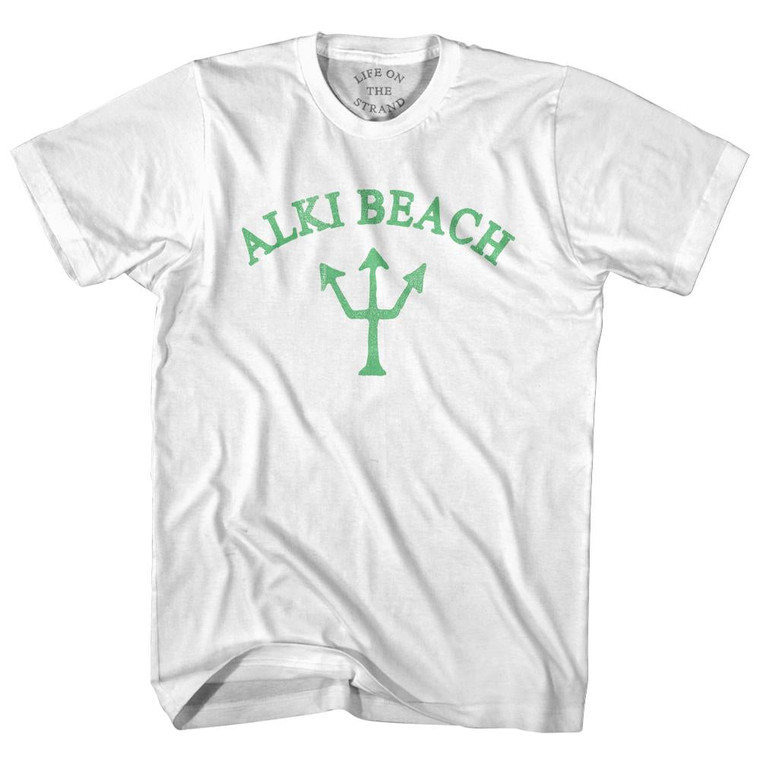 Washington Alki Beach Trident Womens Cotton Junior Cut T-Shirt by Ultras