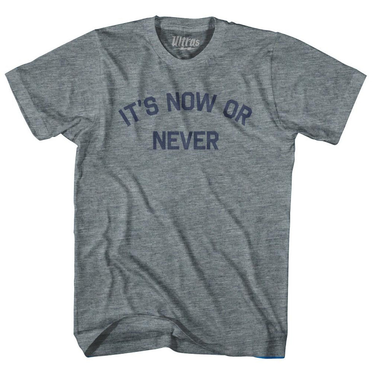 Its Now Or Never Womens Tri-Blend Junior Cut T-Shirt by Ultras