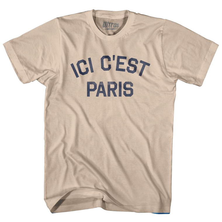 ICI C'est  Paris Fleur De Lis Soccer Adult Cotton T-shirt by Ultras
