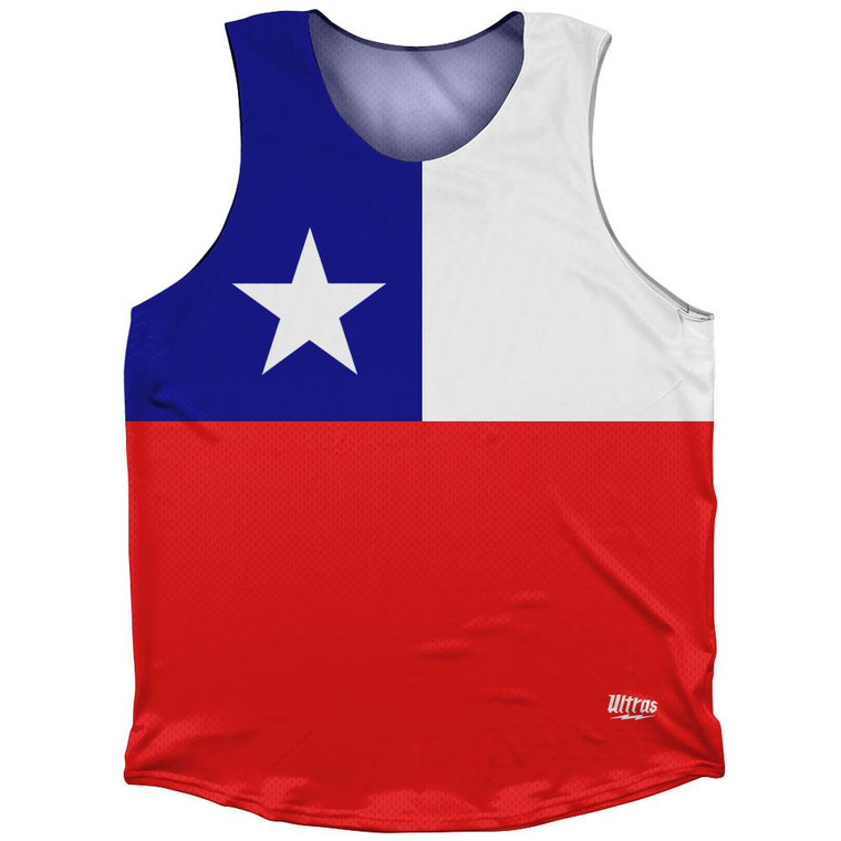Chile Country Flag Athletic Tank Top by Ultras