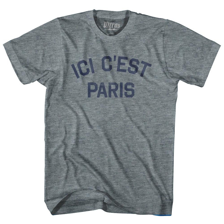 ICI C'est  Paris Fleur De Lis Soccer Adult Tri-Blend T-shirt by Ultras