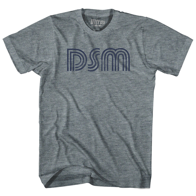 Des Moines DSM Airport Adult Tri-Blend T-shirt - Athletic Grey