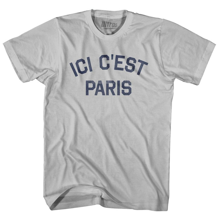 ICI C'est Paris Fleur De Lis Soccer Adult Cotton T-shirt by Ultras