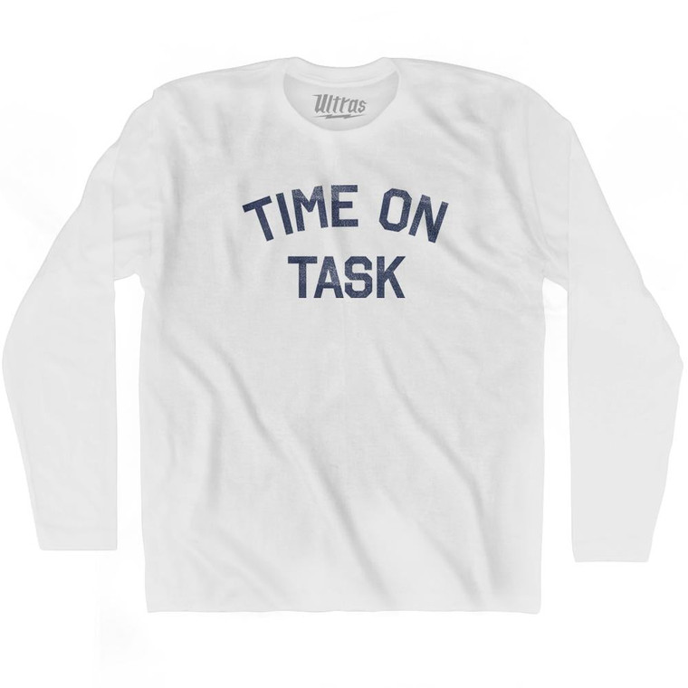 Time On Task Adult Cotton Long Sleeve T-Shirt by Ultras