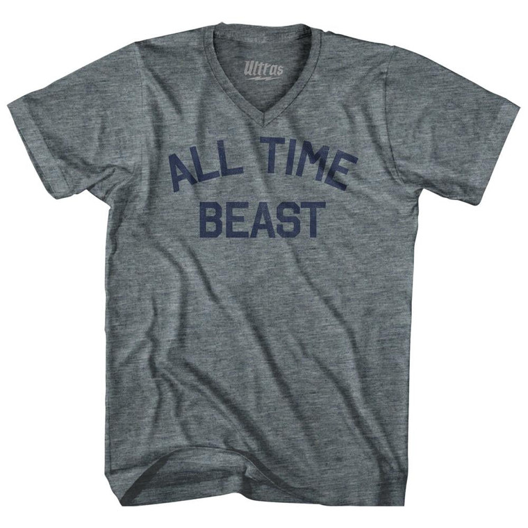 All Time Beast Tri-Blend V-Neck Womens Junior Cut T-Shirt by Ultras