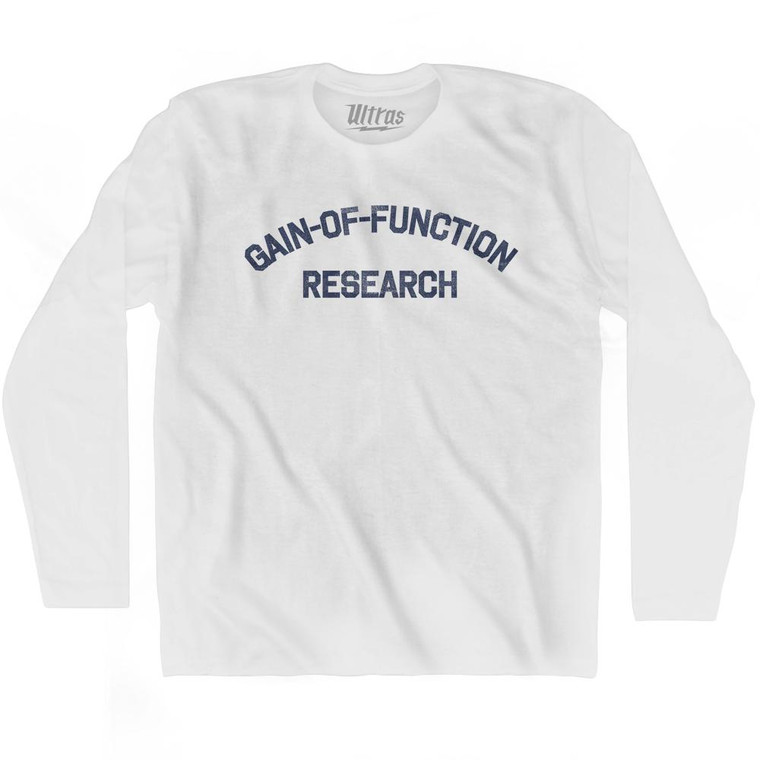 Gain Of Function Research Adult Cotton Long Sleeve T-Shirt by Ultras