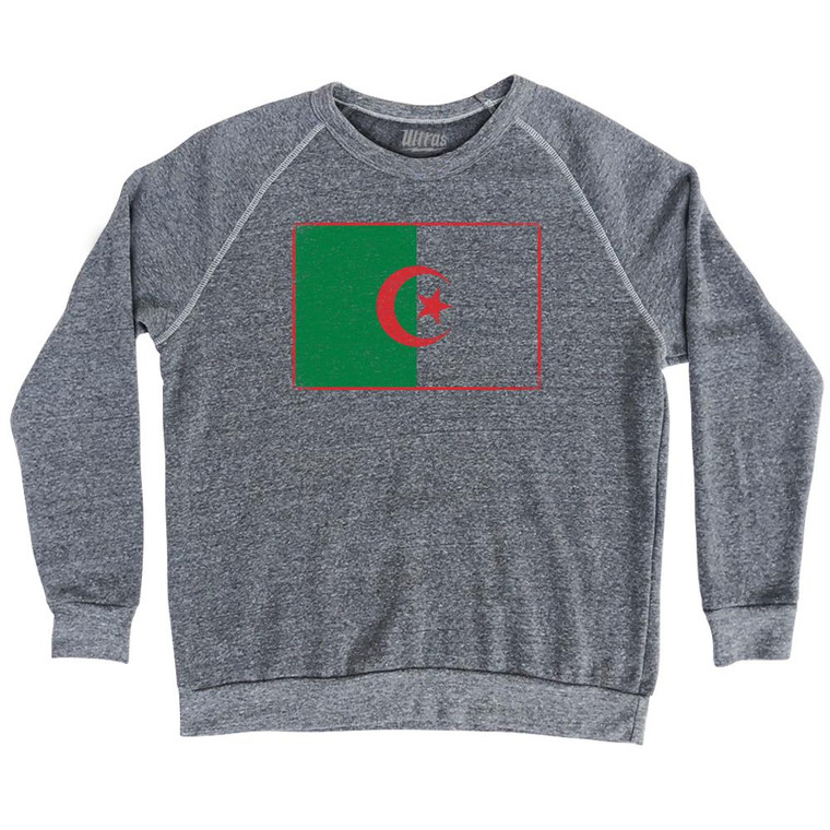 Algeria Country Flag Adult Tri-Blend Sweatshirt by Ultras