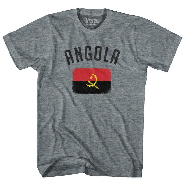 Angola Country Flag Heritage Womens Tri-Blend Junior Cut T-Shirt by Ultras