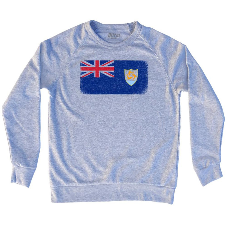 Anguilla Country Flag Adult Tri-Blend Sweatshirt by Ultras