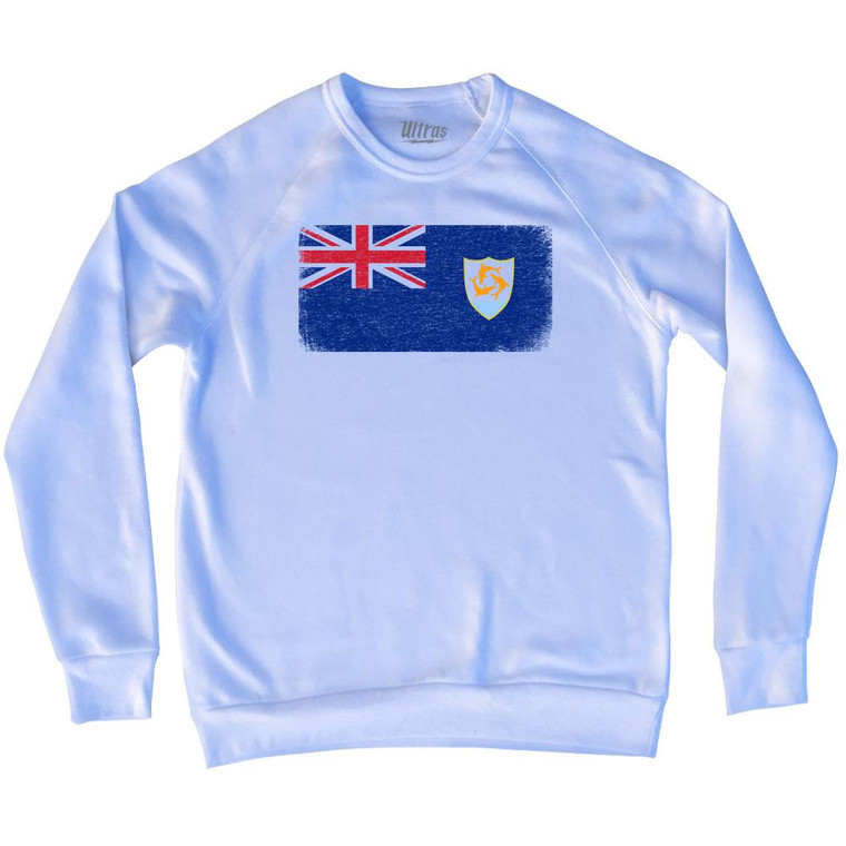 Anguilla Country Flag Adult Tri-Blend Sweatshirt by Ultras