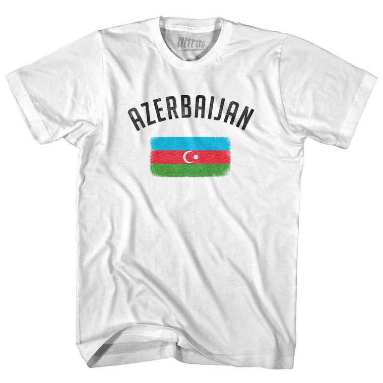Azerbaijan Country Flag Heritage Womens Cotton Junior Cut T-Shirt by Ultras