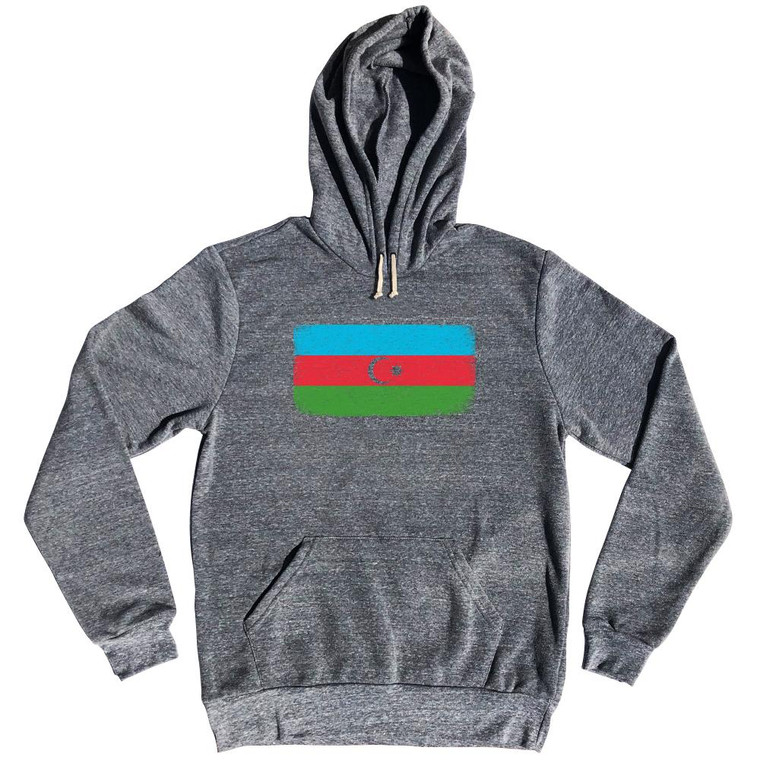 Azerbaijan Country Flag Tri-Blend Hoodie by Ultras