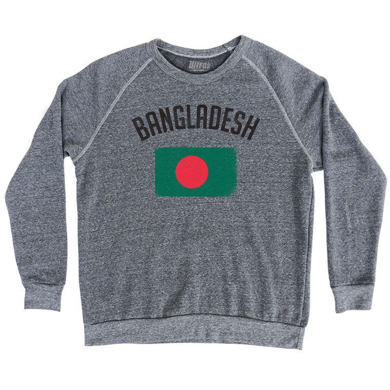 Bangladesh Country Flag Heritage Adult Tri-Blend Sweatshirt by Ultras