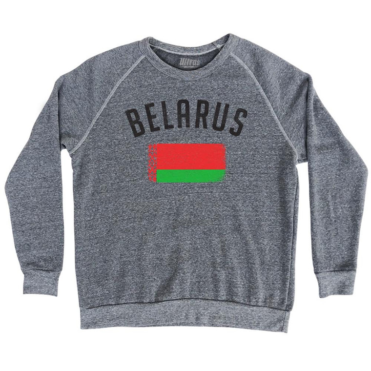 Belarus Country Flag Heritage Adult Tri-Blend Sweatshirt by Ultras