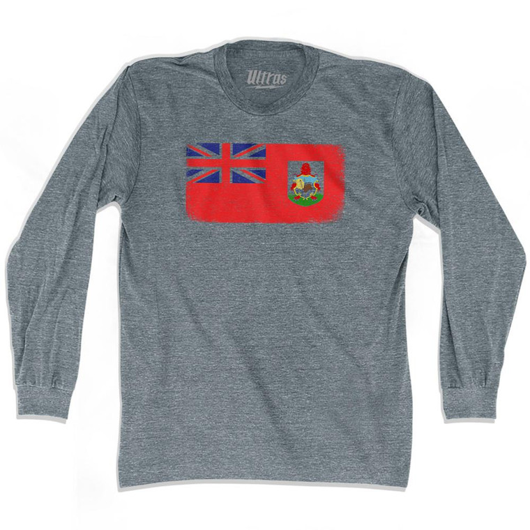 Bermuda Country Flag Adult Tri-Blend Long Sleeve T-Shirt by Ultras