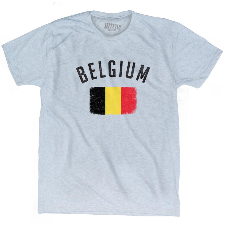 Belgium Country Flag Heritage Adult Tri-Blend T-Shirt by Ultras