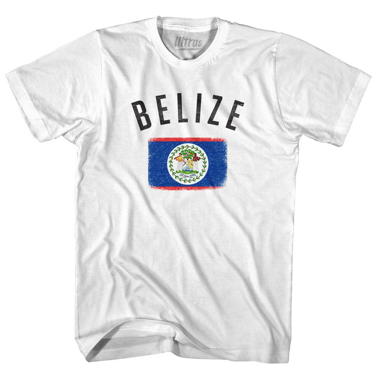 Belize Country Flag Heritage Womens Cotton Junior Cut T-Shirt by Ultras