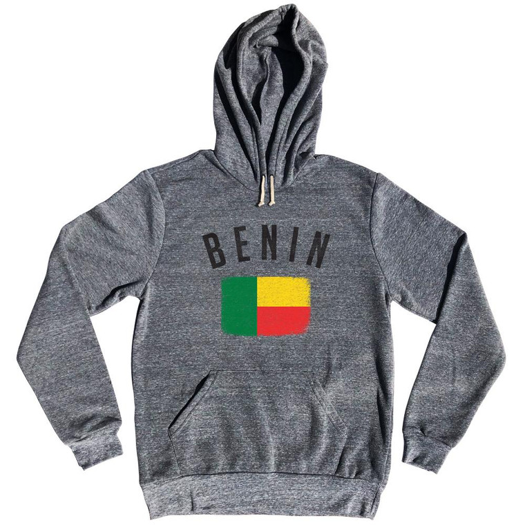 Benin Country Flag Heritage Tri-Blend Hoodie by Ultras