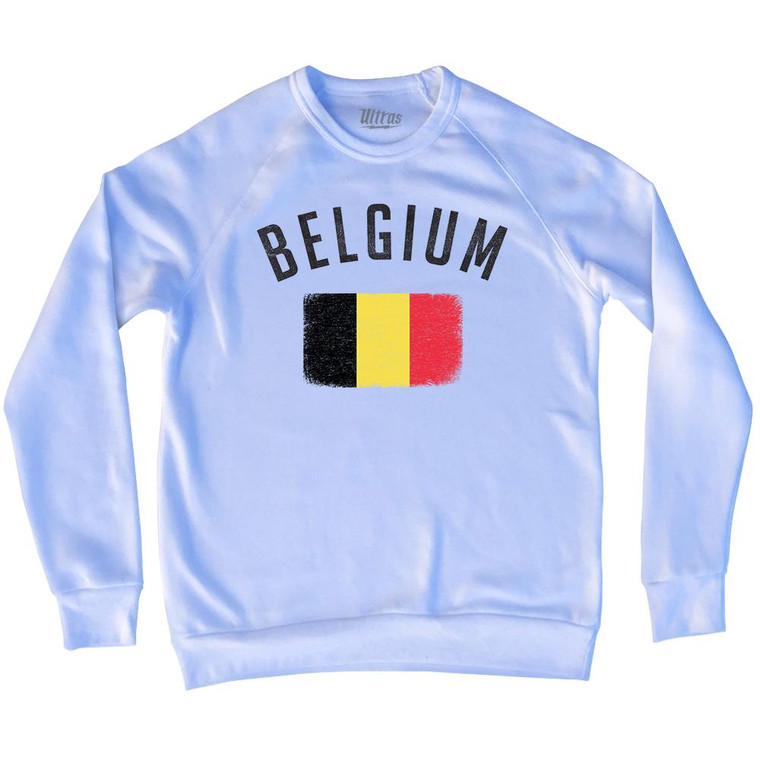 Belgium Country Flag Heritage Adult Tri-Blend Sweatshirt by Ultras