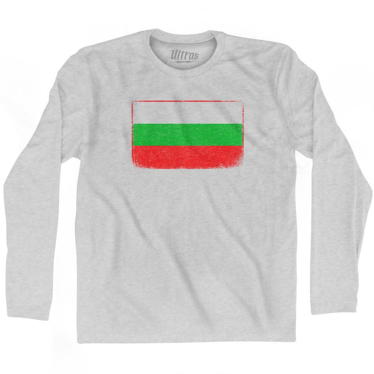 Bulgaria Country Flag Adult Cotton Long Sleeve T-Shirt by Ultras