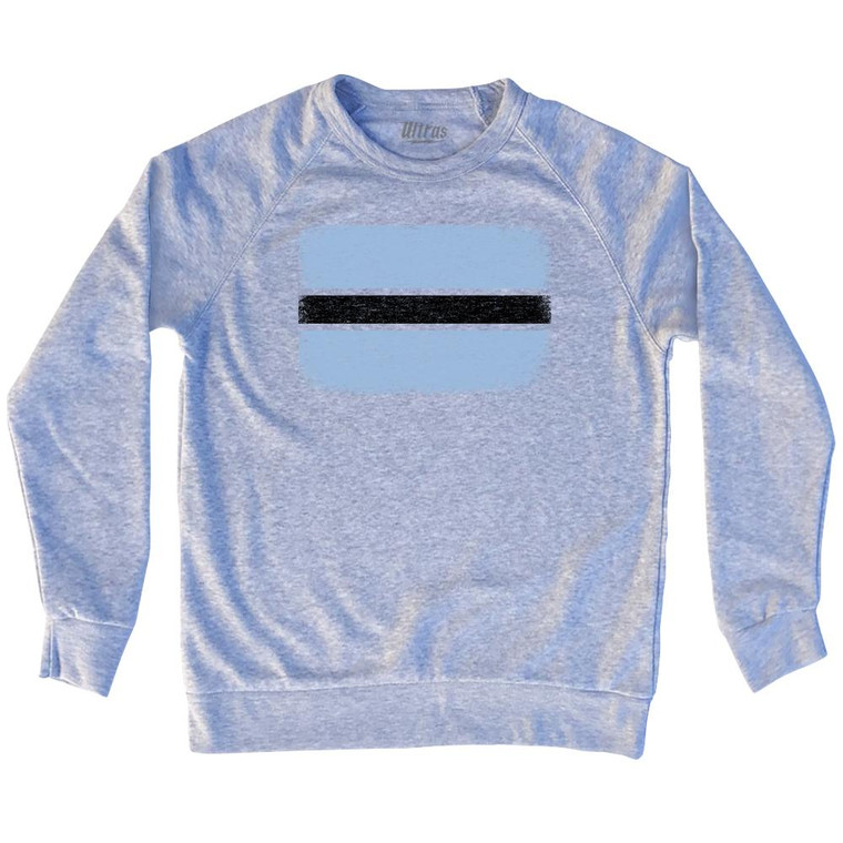 Botswana Country Flag Adult Tri-Blend Sweatshirt by Ultras