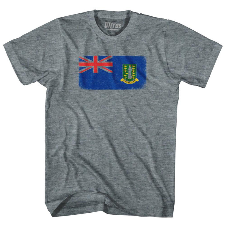 British Virgin Islands Country Flag Womens Tri-Blend Junior Cut T-Shirt by Ultras