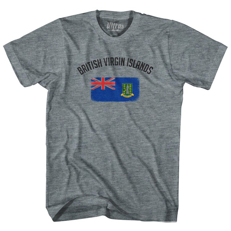 British Virgin Islands Country Flag Heritage Adult Tri-Blend T-Shirt ...