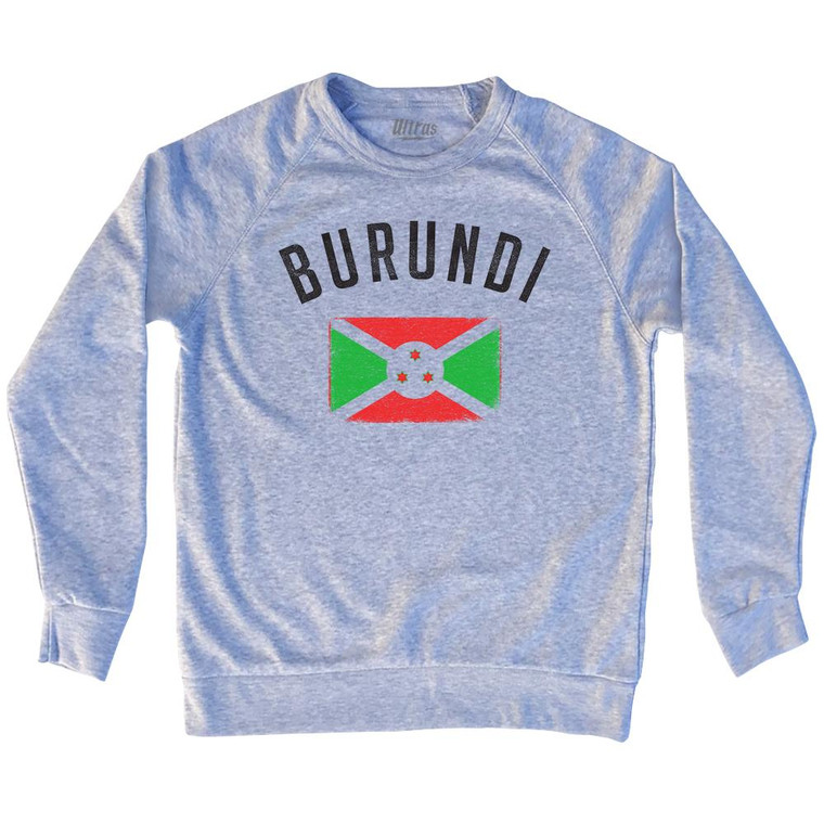 Burundi Country Flag Heritage Adult Tri-Blend Sweatshirt by Ultras