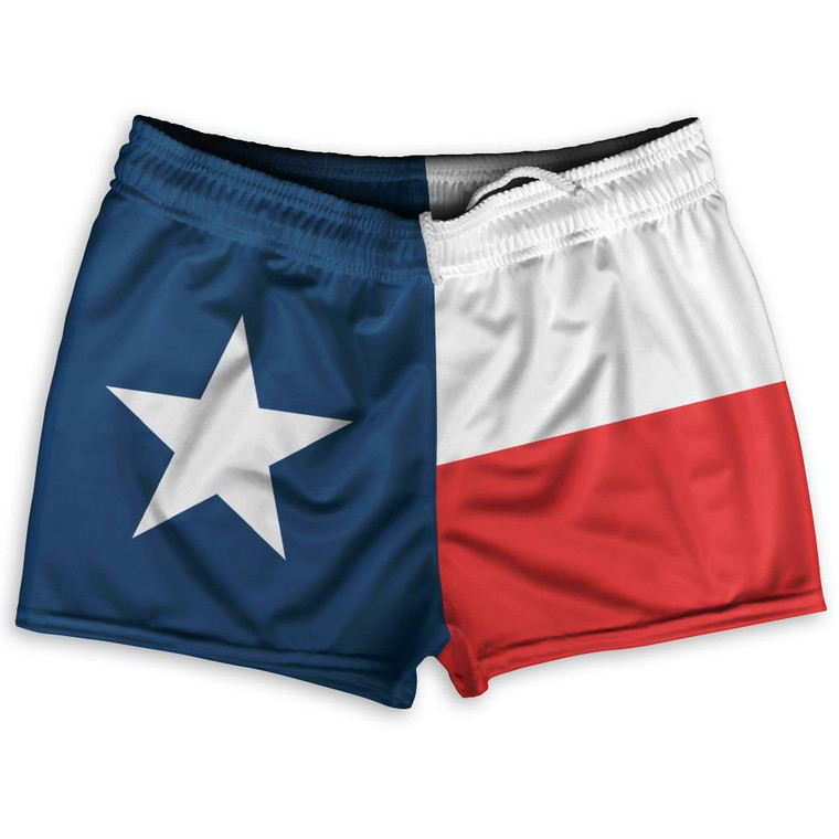 Texas US State Flag Shorty Short Gym Shorts 2.5" Inseam Made In USA by Shorty Shorts