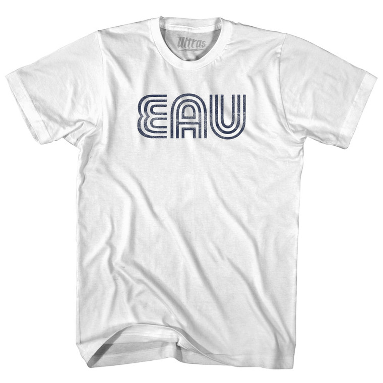 Eau Claire EAU Airport Womens Cotton Junior Cut T-Shirt - White