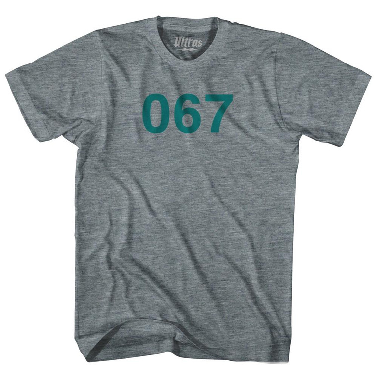 Squid Numbers 067 Adult Tri-Blend T-Shirt by Ultras