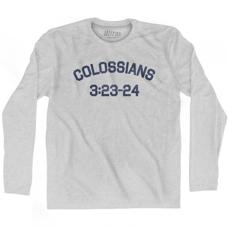 Colossians 3 23-24 Adult Cotton Long Sleeve T-Shirt by Ultras