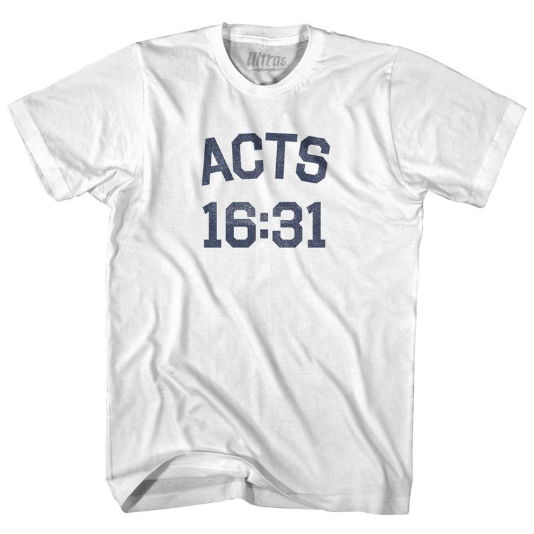 Acts 16 31 Adult Cotton T-Shirt by Ultras