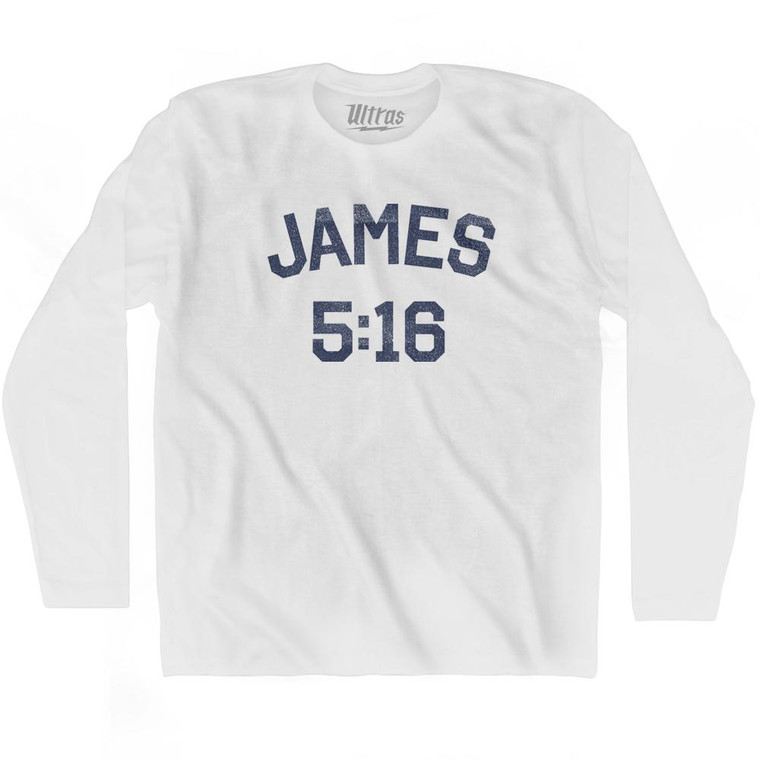 James 5 16 Adult Cotton Long Sleeve T-Shirt by Ultras