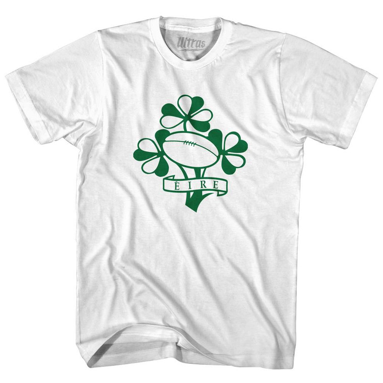 Ireland Eire Rugby Clover Adult Cotton T-Shirt by Ultras